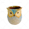 Succulent Flower Home Decoration 6 x Mini Ceramic Owl Plant Pots