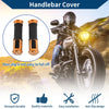 Motorcycle 23 x 25 mm Hand Grips Cover Aluminum Alloy Rubber Orange 1 Pair
