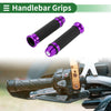 Motorcycle Rubber Black Purple 7/8" 22mm Hand Grips Cover