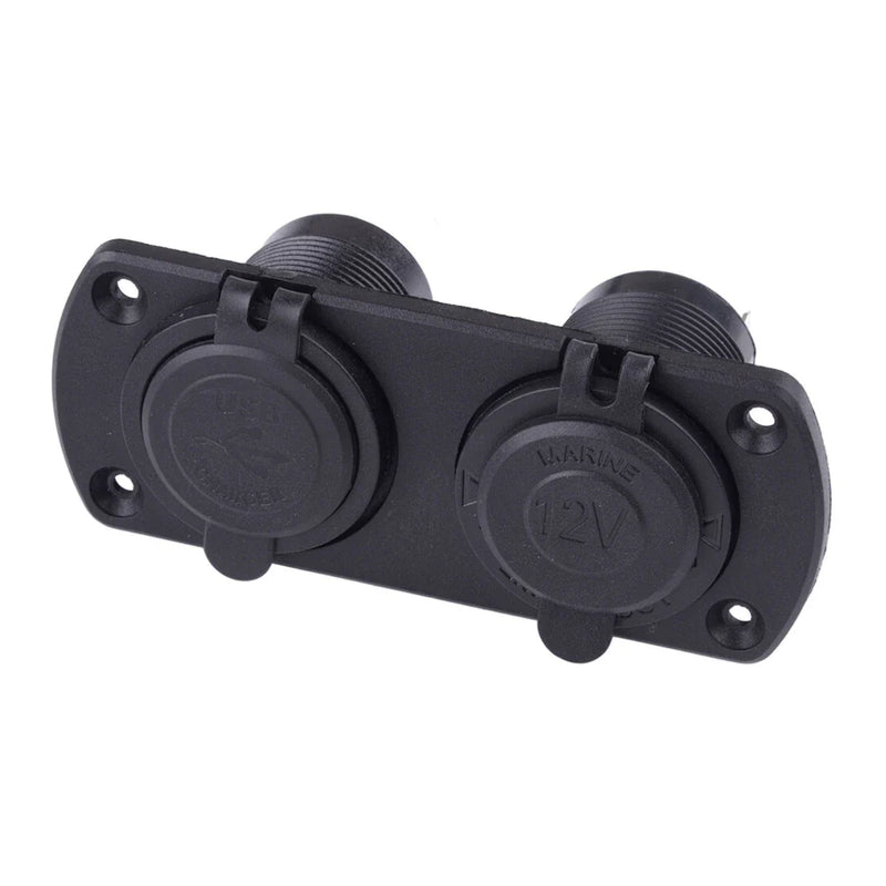 Car Truck 12-24V Dual USB Charger Socket Plug Panel