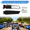Motorcycle Black Red Pair M8/M10 Polygonal Rear View Mirrors