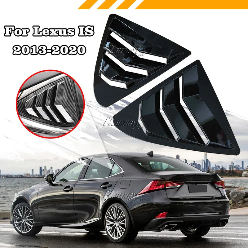 Lexus IS300 Gloss Black Rear Louver Vent Shade Shutter Cover (2013–20)