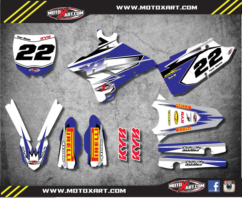 Yamaha YZ 250 Decals (2015-2018) SHOCKWAVE Style Custom Graphic Kit