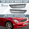 Infiniti G35 (2003-2006) Clear Lens Pair LED Side Marker White Light