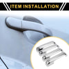 Ford F-150 Silver Tone Car Exterior Door Handle Covers (2015-2020)