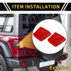 Jeep Wrangler JL JLU 2018-2024 Red Tail Light Cover Trim