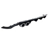 VW Polo MK6 Gloss Black Rear Bumper Diffuser with Tips (2019-2024)