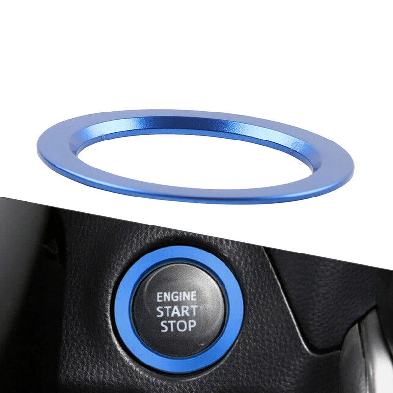 Toyota Tacoma, Camry, Prius, Corolla Blue Engine Start Stop Button Trim Ring (2005-2023)
