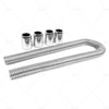 Car Polished 48" Flexible Stainless Steel Radiator Hose Kit