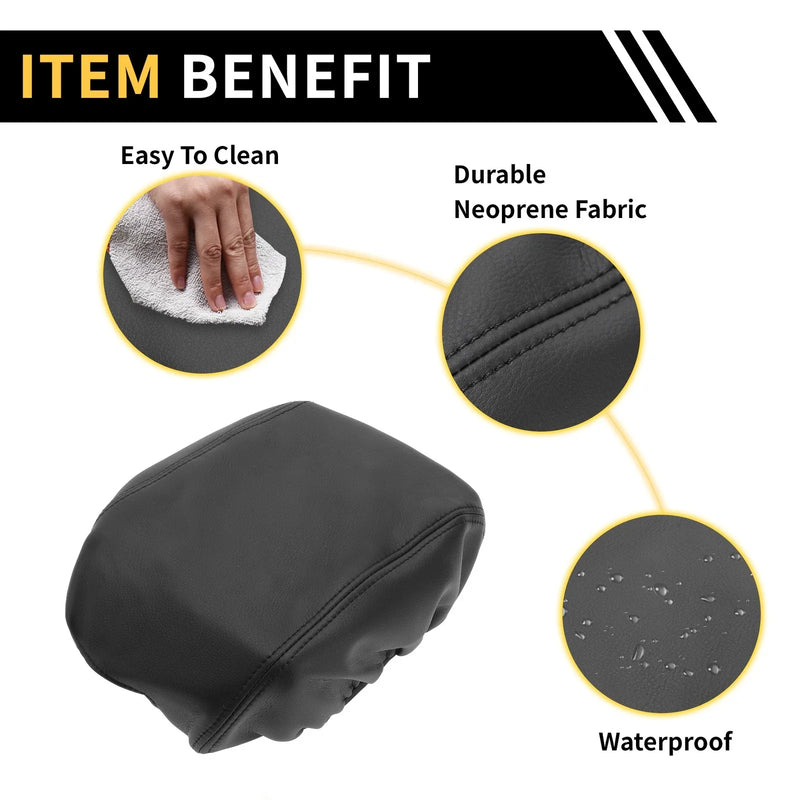 Jeep Wrangler Microfiber Leather Black Arm Rest Cover (2007-2018)