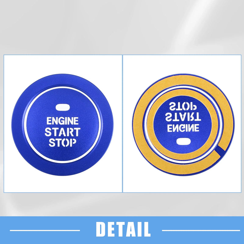 Hyundai Sonata (2011-2014) - Aluminum Blue Engine Ignition Button Decal