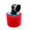 RED PIT QUAD DIRT BIKE ATV 35mm 90�� Angled Air Filter Pod Cleaner