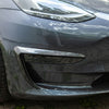 Tesla Model 3 Carbon Fiber Front Fog Light Lamp Eyebrow Cover Trim (2017–2019)
