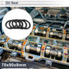 Oil Seal Nitrile Rubber 70x90x8mm Black 5 Pcs