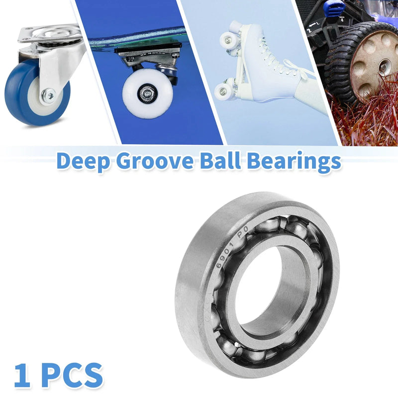 Scooter Skateboard Wheel 12x24x6mm Deep Groove Ball Bearing