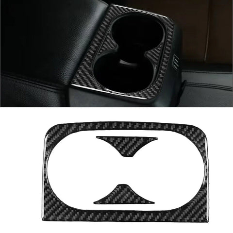 Ford Ranger Carbon Fiber Rear Water Cup Holder Cover Trim (2015-2022)