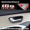 Dodge Carbon Fiber Pattern Black Inner Door Handle Bowl Cover Trim