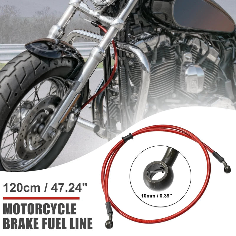 Motorcycle Dirt Bike ATV Brake Clutch Oil Hoses Line Pipe 120cm 10mm