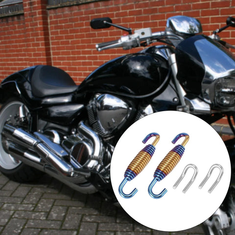 Motorcycle Set 34mm 1.34" Motorcycle Exhaust Pipe Spring with U Shape Hook