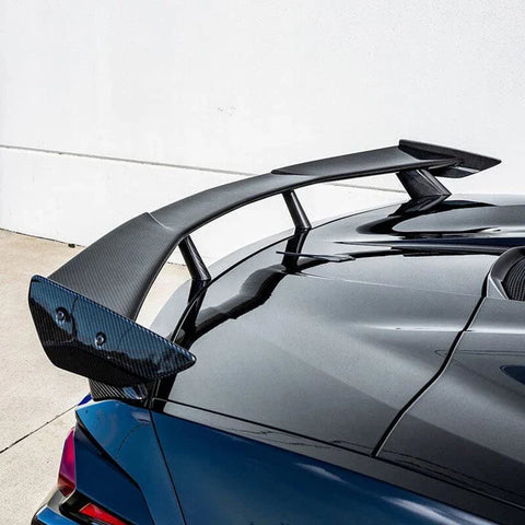 Corvette C8 Carbon Fiber Look Rear Trunk Lid High Wing Spoiler (2020-2023)