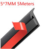 Car Side Sills & Headlights 5M Slanted T-Type Rubber Gasket Weatherstrip