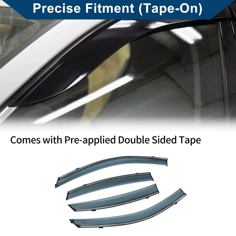 Hyundai Elantra Sedan (2007-2010) 2 x Side Vent Visors Car Window Deflectors