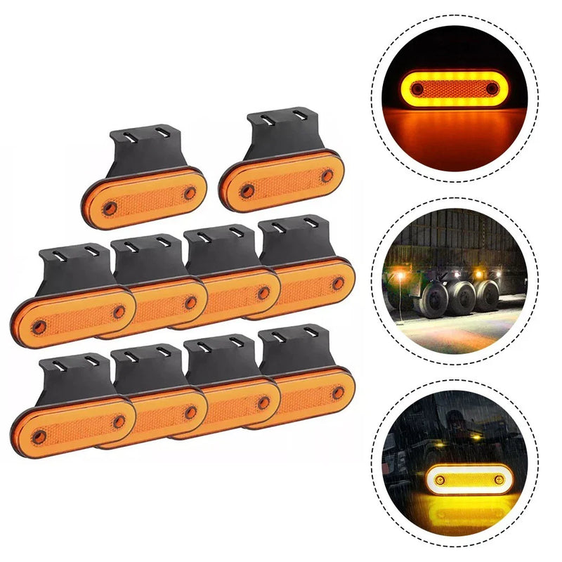 Trucks and Trailers Pack of 10 Orange Amber Side Marker Lights