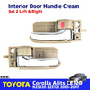 Interior Door Handle Cream Pair Fits Toyota Corolla Altis CE120 SED 2001-07 D06