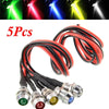 Car Boat 5pcs Set LED Indicator Light Dash Panel Lamp