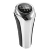 BMW X1 E84 Faux Leather Black Silver Tone 6 Speed Manual Shift Knob