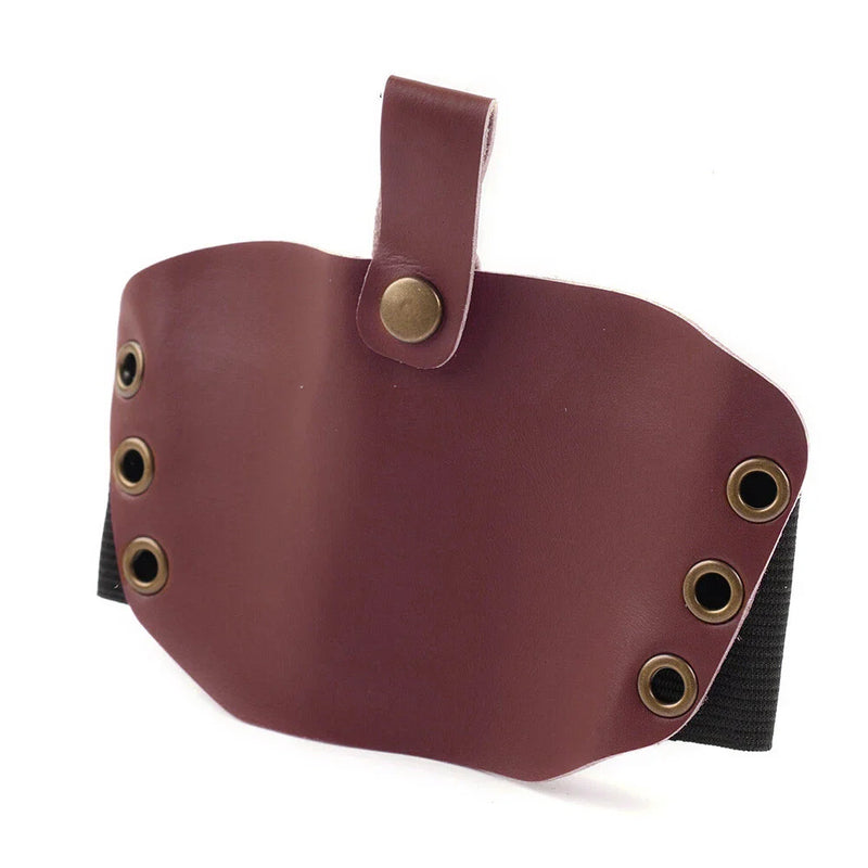 Motorcycle Gear Pedal - Wine Red Leather Shifter Cover Boot