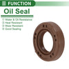Make Model Oil Seal 17x30x7mm FKM Rubber High Pressure Brown 5 Pcs