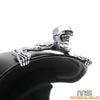Harley Dyna Bobber Chrome Skull Headlight Visor