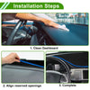 Toyota Camry XV70 (2018-2023) 1 Pc Dashboard Cover Black Blue