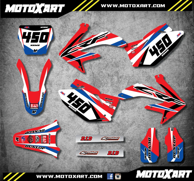 Honda CRF 450 Custom Graphic Kit SLEEK Style (2005-2007)