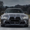 BMW M3 M4 G80 G82 G83 Gloss Black Front Bumper Side Air Vent Covers (2021-2023)