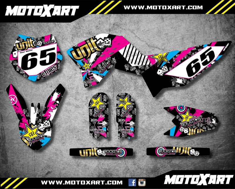 KTM 65 SX (2009-2015) Stickers Decals Custom Graphic Kit RUSH STYLE