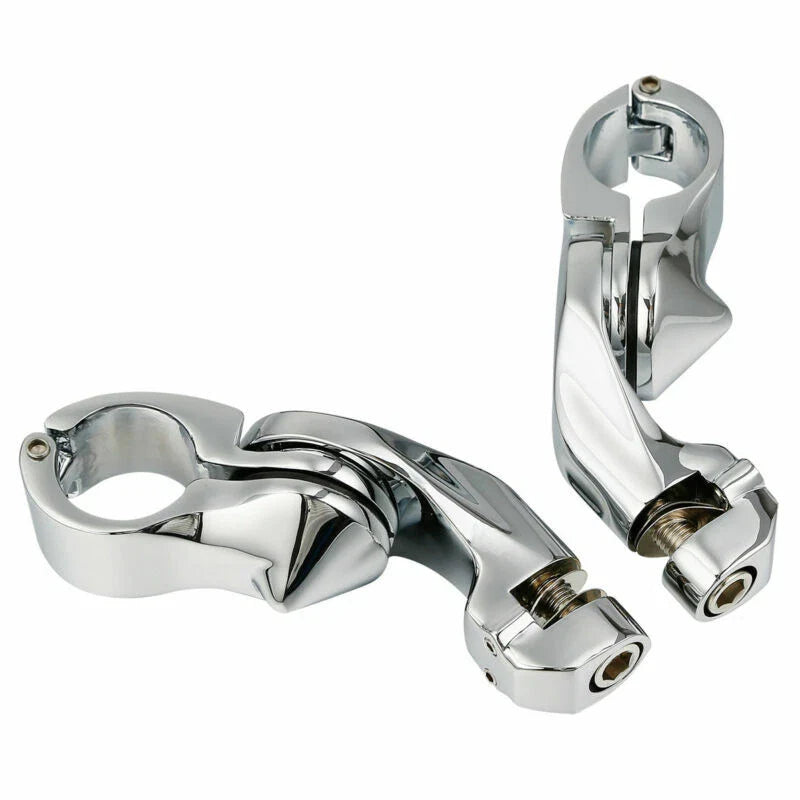 Harley 1 1/4" Adjustable Short Angle Highway Footpeg Mount