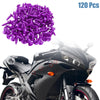 120pcs Universal Purple Motorcycle Round Cross Head Self Tapping Bolts Screws