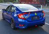 Honda Civic 4DR Sedan ABS Blue RS Spoiler Wing with Light (2016-2021)
