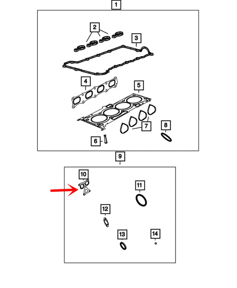 Fiat Jeep Ram Engine Water Pump Gasket (2011-2023)