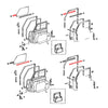 Toyota Land Cruiser BJ70 FJ75 1984-1990 Front Door Glass Weatherstrip Vent Set
