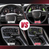 Dodge Charger Green Steering Paddle Shifter & AC Volume Knob Cover Ring Trim