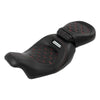 Harley Touring CVO Black Driver Passenger Seat Red Stitching (2009-2023)