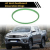 Toyota Tacoma AC Vent Dashboard Decoration Rings 4 x Green (2016-2021)
