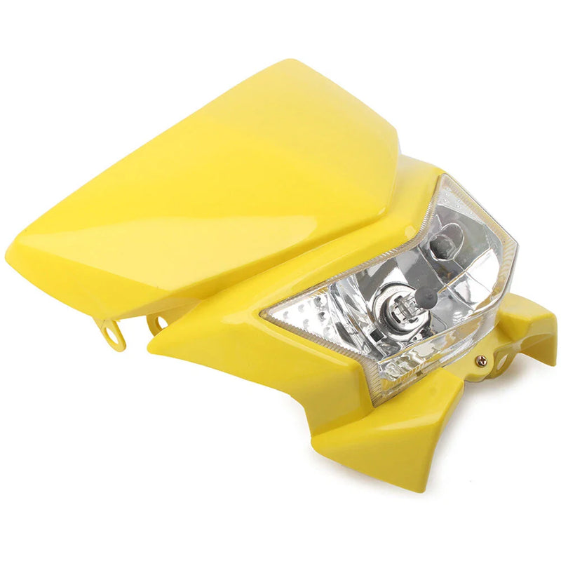 Motorcycle Dirt Bike 250cc Yellow 35W Front Headlight Lamp