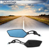 Motorcycle M8/M10 Rear View Mirrors Handlebar Mirrors Black Iron Plastic 1 Set