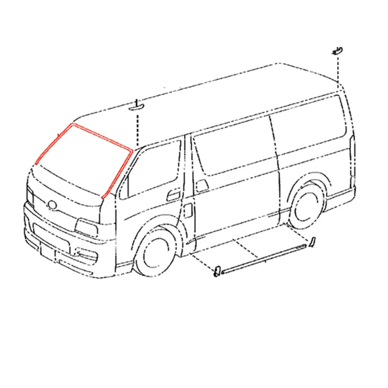 Toyota Hiace Commuter 2005-2019 Front Windshield Moulding