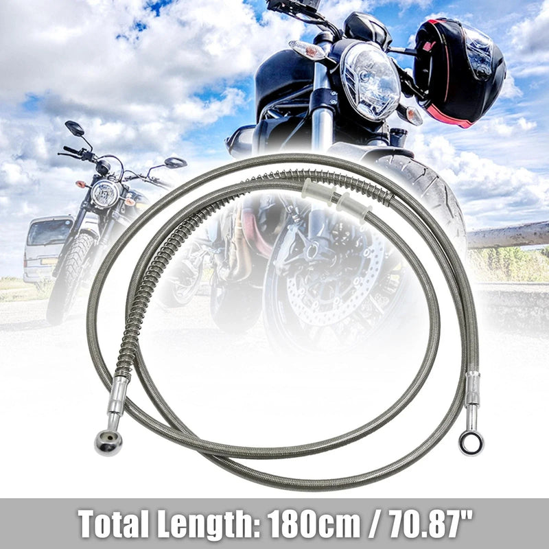 Motorcycle Universal 180cm Stainless Steel Clutch Hydraulic Oil Hose Line