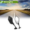 M6 Motorcycle Rear View Mirror Prismatic Carbon Fiber Pattern Black